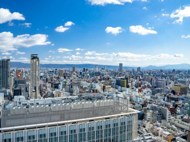 ホテル日航大阪　スカイテラスからの眺め